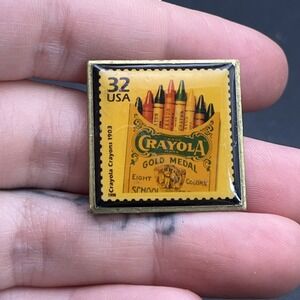 USPS United States Postal Service Stamp Crayola Crayons Lapel Hat Pin